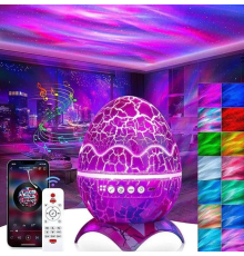 ЯЙЦЕ Світлодіодний проектор у вигляді ЯЙЦЯ, зоряного неба, Bluetooth 3D Нічник  AC1569-6 (24)