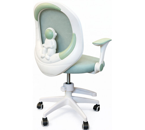 Кресло вращающееся детское с подставкой для ног PERFECT KIDS ASTRONAUT GREEN Perfect Home Зеленый (PFH-092114)