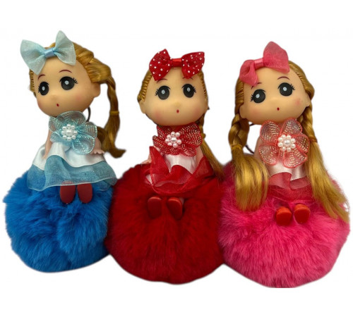 CC132/1 Брелок лялька з хутром