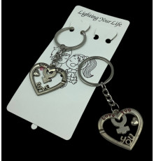 CC153 Брелок Парний, металевий, мікс.