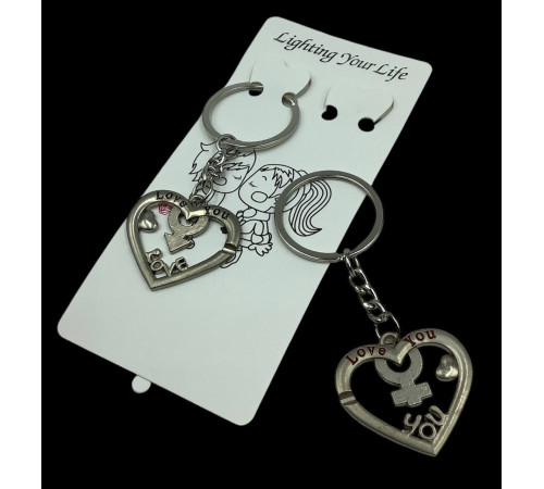 CC153 Брелок Парний, металевий, мікс.