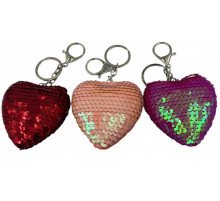 CC160 Брелок Серце в паєтках