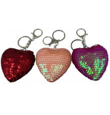 CC160 Брелок Серце в паєтках