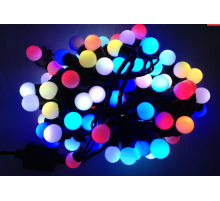2025 ЧерныйПровод Гирлянда Шарики 5M 50LED  МИКС    92-5   (100)