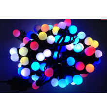 2025 ЧорнийПровід Гірлянда Кульки 5M 50LED МІКС  92-5 (100)