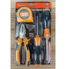 Набір 4 шт (рулетка 3м, плоскогубці + 2 викрутки)Tool kit set  13776-3 (48)