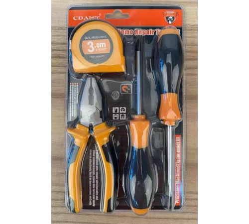 Набор  4 шт  (рулетка 3м, плоскогубцы+ 2 отвертки)Tool kit set	 13776-3  (48)
