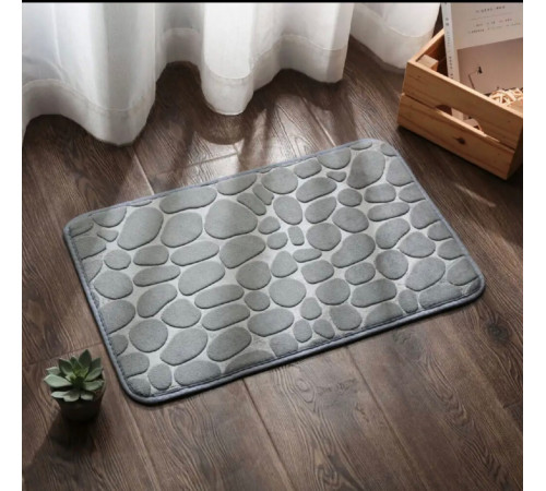 Супервпитывающий коврик для душа и ванны нескользящий ковер  40*60 Серый беж кор    521-2331   (100)