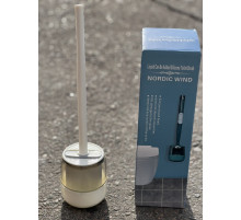 Туалетный ершик с гнущейся силиконовой щеткой 10 х 4,5 х 36 см / Ершик для унитаза Белый (50)