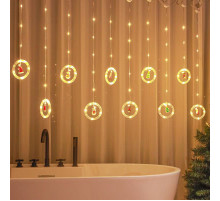 Штора 10 Тепла мережа Весюльки Дід Мороз Ялинка Сніговик lamp  HA-178 (50)