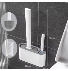 Туалетний йоржик із гнучкою силіконовою щіткою 2в1  HA-179 (130)