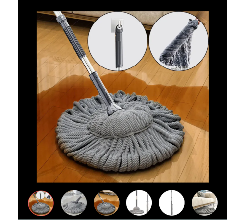 Швабра для сухой и влажной уборки   зелен   СЕРАЯ       XL-1046      (40)