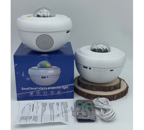 Галактика  Звездный проектор ночник детский Bluetooth БЕЛАЯ  LY-1070 (36)