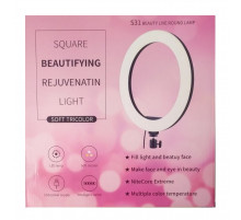 Кольцевая LED лампа S31 (1 крепл.тел) (управл. на проводе) (USB) (30см) // [403] [602] (30 шт/ящ)