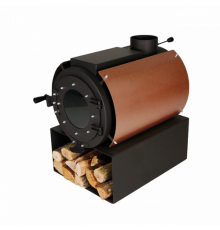 Печь дровяная отопительная DS Classic с варочной поверхностью + кожух медный