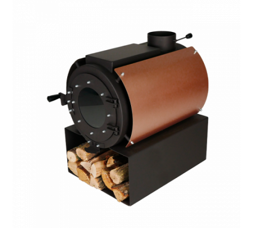 Печь дровяная отопительная DS Classic с варочной поверхностью + кожух медный