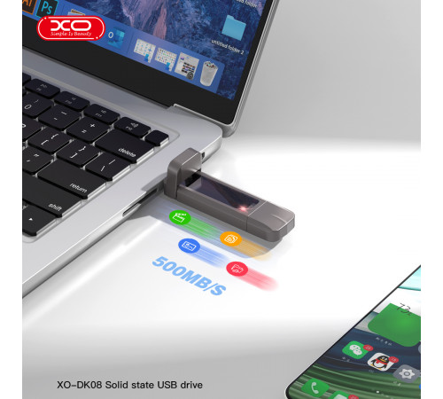 USB флеш XO DK08 256Gb USB3.2+Type-C Швидкісна