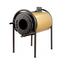 Печь дровяная отопительная DS Modern + золотой кожух