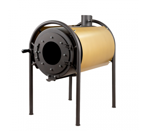 Печь дровяная отопительная DS Modern + золотой кожух