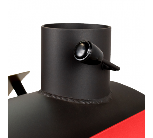 Печь дровяная отопительная DS Modern + красный кожух