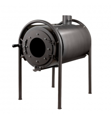 Печь дровяная отопительная DS Modern + серебряный кожух