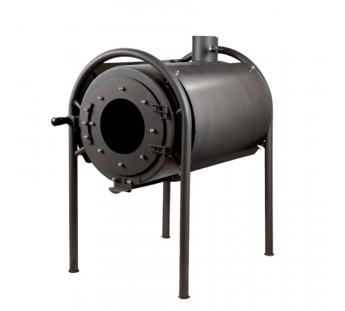 Печь дровяная отопительная DS Modern + серебряный кожух