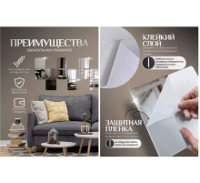 Зеркальные Элементы Для декора     15/15CM    КВАДРАТ   536 8 (800)