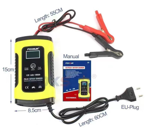 Зарядное устройство  12V мощностью 5 Ah для аккумуляторов разных видов 4-100Ah (50)