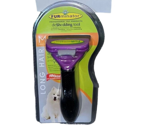 Фурминатор для вычесывания подшерстка у собак и котов Размер  -1,75  с кнопкой (100)
