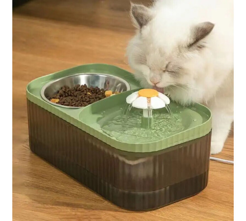 Фонтан для воды-кормушка для домашних животных 2 в 1 LY-429  (24)