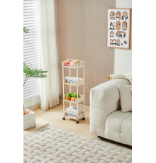 Етажерка на колесах 4 полиці біла підлогова Storage rack  1226 (16)