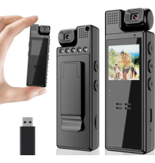 Нагрудна боді-камера L9 з дисплеєм 1.3 дюйма датчик руху акум200 мА·год LED  L9-WIFI (100)