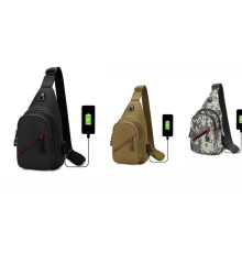 Сумка Через Пліч з червоною смужкою SILVER KNIGHT TY-6028 розмір 30х17х5см 3л (210)(150)(100)