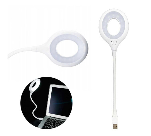 Гибкий USB-светильник с управлением голосом 16 LED, 5 Вт, Белый Лампа USB LED lamp LK-50   (200)