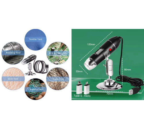 МИКРОСКОП Цифровой  с разъемом USBпайки и ремонта мобильных телефонов, увели1600   HA -153 (50)