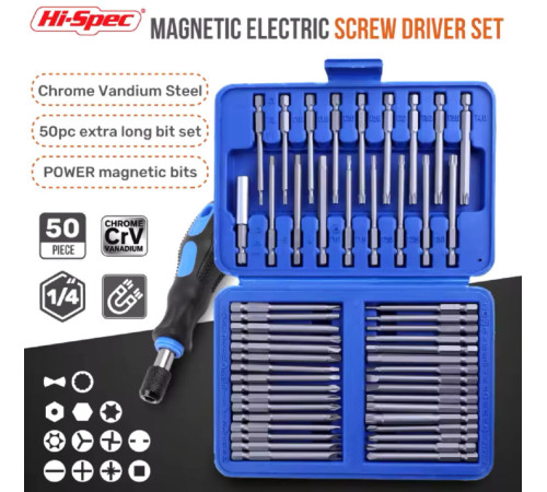 50  Набор сверхдлинных магнитных насадок для отверток, 50PCS SOCKET SET	 ES-50  (20)