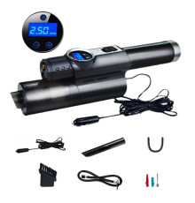 Автомобільний ПИЛЕСОС+ 4 в 1, насос для шин, портативний повітряний КОМПРЕСОР LY-8018  1-6(20)
