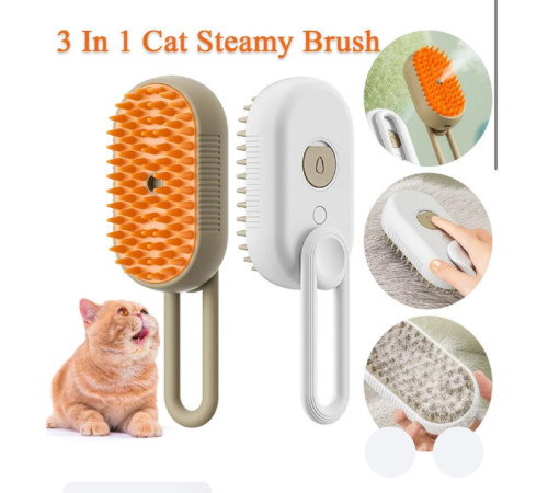 Щетка расческа с ПАРОМ   для кошек и собак Steamy Brush Pet massage comb	 XL-889  (150)