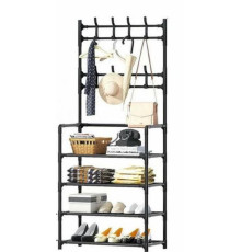 Вішалка для одягу в передпокій з полицями для взуття NEWsimple floor clothes 60x26.5x154 ВЕЛИКА (16)