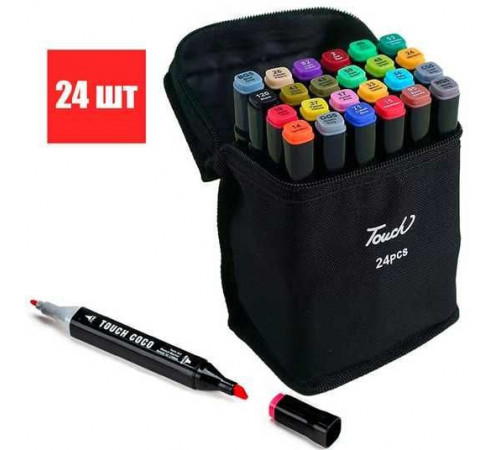 Набір скетч-маркерів Touch 24 шт для малювання двосторонніх (60 шт/ящ)
