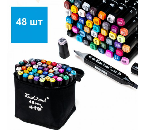 Набір скетч-маркерів Touch 48 шт для малювання двосторонніх (30 шт/ящ)