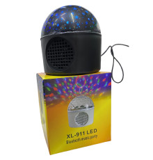 диско Куля Лазерна Лампа Зоряне небо + Колонка XL-911 ( Жовта коробка) (100)