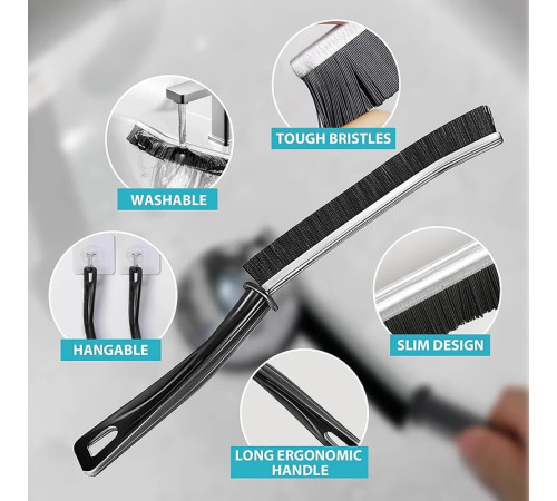 Щетка для уборки в труднодоступных местах узкая   ЧЕРНАЯ  ТОНКАЯ -10    цена за  1шт   (1500)