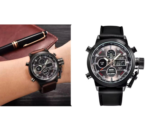 Мужские спортивные наручные часы  с ХРОНОГРАФОМ  -7 (150) (200)