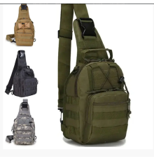Чоловіча тактична сумка через плече, 6 л барсетка (зелений чорний пісок) (100)