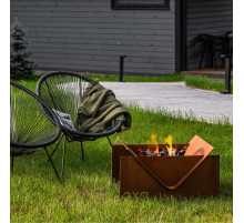 Гриль-очаг «OXA Corner» от Daddy Smoke из CorTen (чаша для огня)