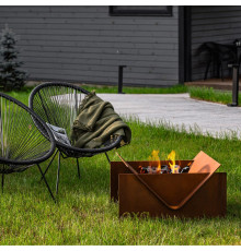 Гриль-очаг «OXA Corner» от Daddy Smoke из CorTen (чаша для огня)