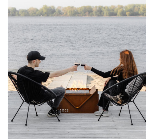 Гриль-вогнище «OXA Corner» від Daddy Smoke з CorTen (чаша для вогню)