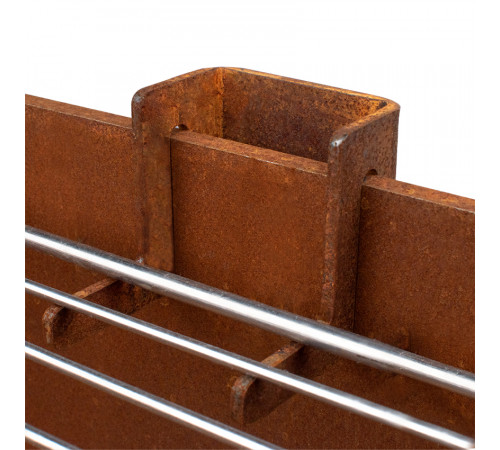 Гриль-вогнище «OXA Corner» від Daddy Smoke з CorTen (чаша для вогню)