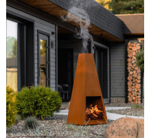 Костровая чаша-очаг OXA Taper из CorTen (чаша для огня)